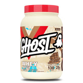 GHOST envase frontal Milk Chocolate mostrando diseño y cantidad 2LB, atractivo visual