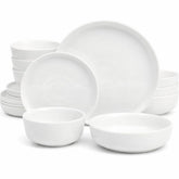 Gibson Home front view of Oslo 16-piece set showing all pieces neatly arranged