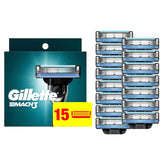 Gillette Mach3 front packaging showing 15 cartridges and value