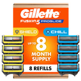 Gillette empaque frontal del pack de 8 recambios, conveniencia inmediata