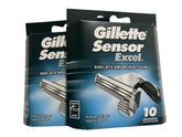 Gillette Sensor Excel frente del cartucho mostrando diseño y facilidad de recambio