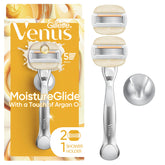 Gillette Venus vista frontal del pack mostrando mango y recambios, aporta confianza