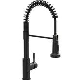 GIMILI black faucet front view showing sleek design and easy cleaning benefit