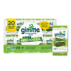 gimMe imagen frontal del paquete Sea Salt & Avocado con diseño y beneficio práctico