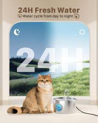 GIOTOHUN fountain flowing faucet mode attracting cat to drink healthier water
