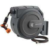 Giraffe Tools reel front view showing compact mounted storage and tidy appearance