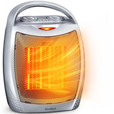 GiveBest front view of compact heater showing grille and portability benefit