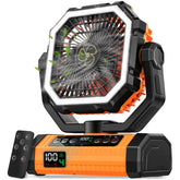 Givryes ventilador frontal naranja mostrando diseño compacto y control fácil
