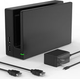 GKHERD dock front view showing ports and tidy footprint for compact convenience