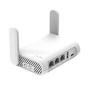 GL.iNet Opal front view showing compact design and indicator lights for easy travel