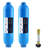 GLACIER FRESH front packaging showing two inline filters and hose protectors, clear identification benefit