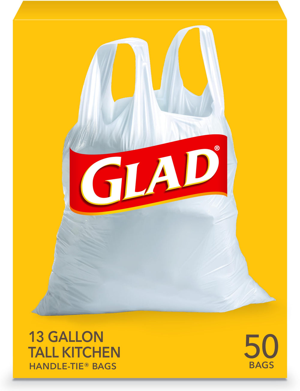 Glad paquete frontal con 50 bolsas, visual claro y ahorro