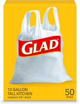 Glad paquete frontal con 50 bolsas, visual claro y ahorro