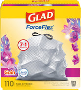 Glad frente empaque mostrando cantidad y aroma, conveniencia clara