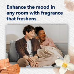Two Glade warmers and six Cashmere Woods refills arranged to show included items