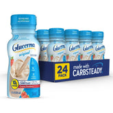 glucerna front packaging showing bottle and brand benefit