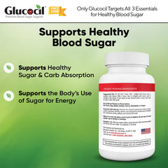 Glucocil closeup de softgel resaltando textura y absorción rápida