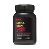 GNC Mega Men front packaging showing bottle and label, clear product identification and benefit