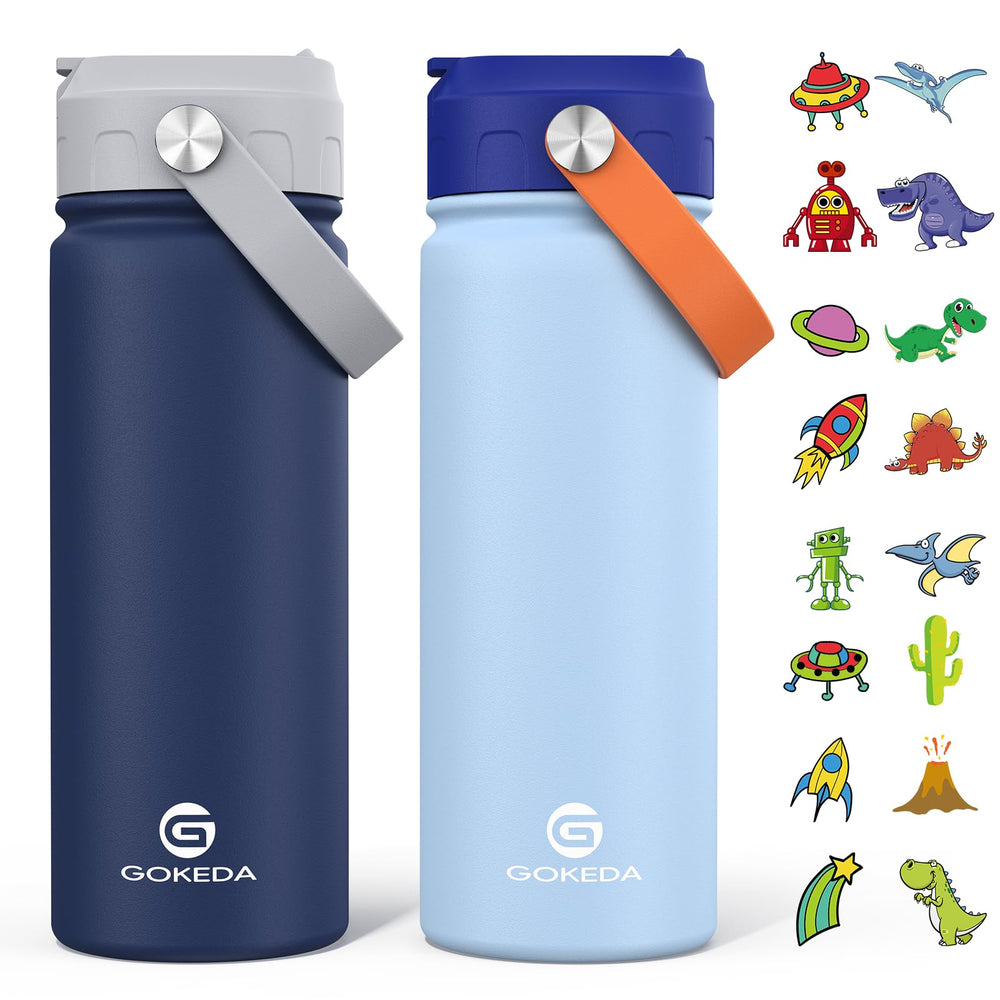 GoKEDA vista frontal del pack de 2 con diseño infantil útil para escuela