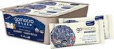 GoMacro front packaging showing blueberry cashew bars and certifications
