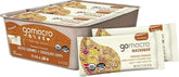 GoMacro front packaging showing salted caramel chocolate chips and organic badge for convenience