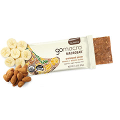 GoMacro MacroBar texture close-up with walnuts and banana pieces for satisfying crunch