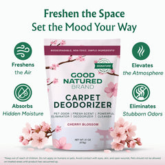 Good Natured Brand etiqueta y texto del producto resaltando limpieza y fragancia