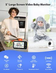 GoodBaby cámara motorizada detalle que muestra paneo y tilt para cobertura