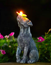Goodeco dog statue front view showing lifelike pose and curb appeal