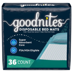 GoodNites frente del empaque mostrando cantidad y tamaño para compra clara
