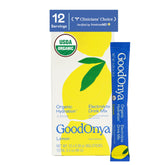 GOODONYA frente del empaque mostrando sticks y sabor limonada, práctico para viajar