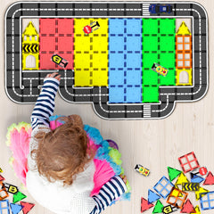Goodtiles manos de niño montando calles, mejora motricidad fina