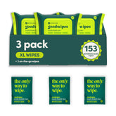 goodwipes frente del packaging mostrando el diseño y beneficio de limpieza