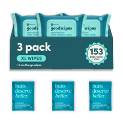 goodwipes paquete frontal Shea-Coco mostrando cantidad y diseño