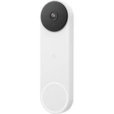 Google Nest Doorbell front view in Snow showing sleek design and curb appeal