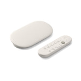 Google Streamer 4K vista frontal mostrando diseño compacto y facilidad