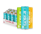 GORGIE front can view showing tropical label and refreshing appeal