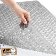GORILLA GRIP front view showing clear gray mat and large coverage benefit