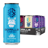 Gorilla Mind energy front can showing label and bold branding for immediate recognition