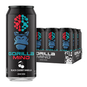 Gorilla Mind front packaging showing Black Cherry Vanilla flavor and benefits