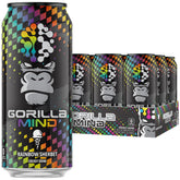 Gorilla Mind front can view showing Rainbow Sherbet branding and sugar-free benefits