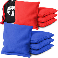 GoSports vista frontal del set de bolsas rojo y azul con buena presentación