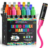 GOTIDEAL envases frontales mostrando 18 colores vibrantes y presentación práctica
