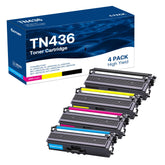 GOTOBY pack TN436 frontal mostrando los cuatro cartuchos y ahorro