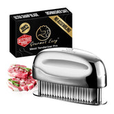 Gourmet Easy front view showing full tenderizer and ready-to-use benefit