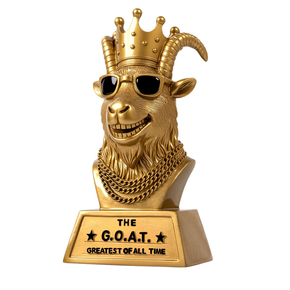 Goutoports frente del trofeo 6" mostrando diseño y brillo, perfecto para premiar