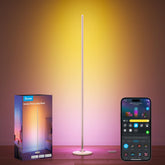 Govee floor lamp basic front view showing colorful RGBIC glow and ambiance benefit