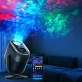 Govee front view showing nebula projector and easy placement benefit