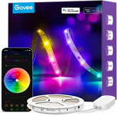 Govee tira LED frontal mostrando colores múltiples para decoración vibrante