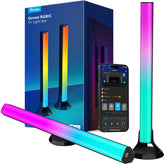 Govee front view of TV light bars showing full ambient glow and improved contrast